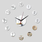 2016 акция, кварцевые настенные часы, украшение для дома, специальное предложение, зеркальные акриловые современные дизайнерские кварцевые часы с наклейками для гостиной