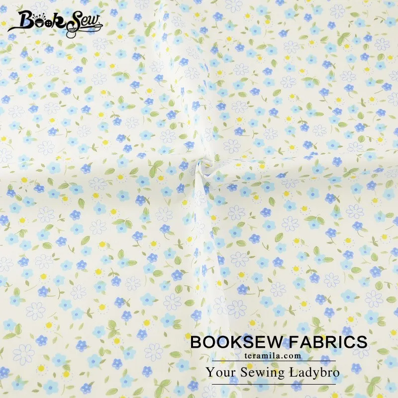 Booksew Freshness Floral Pattern100% Cotton Twill Fabric Home Textile Sewing Cloth For Bedding Baby Craft Patchwork Scrapbooking| |