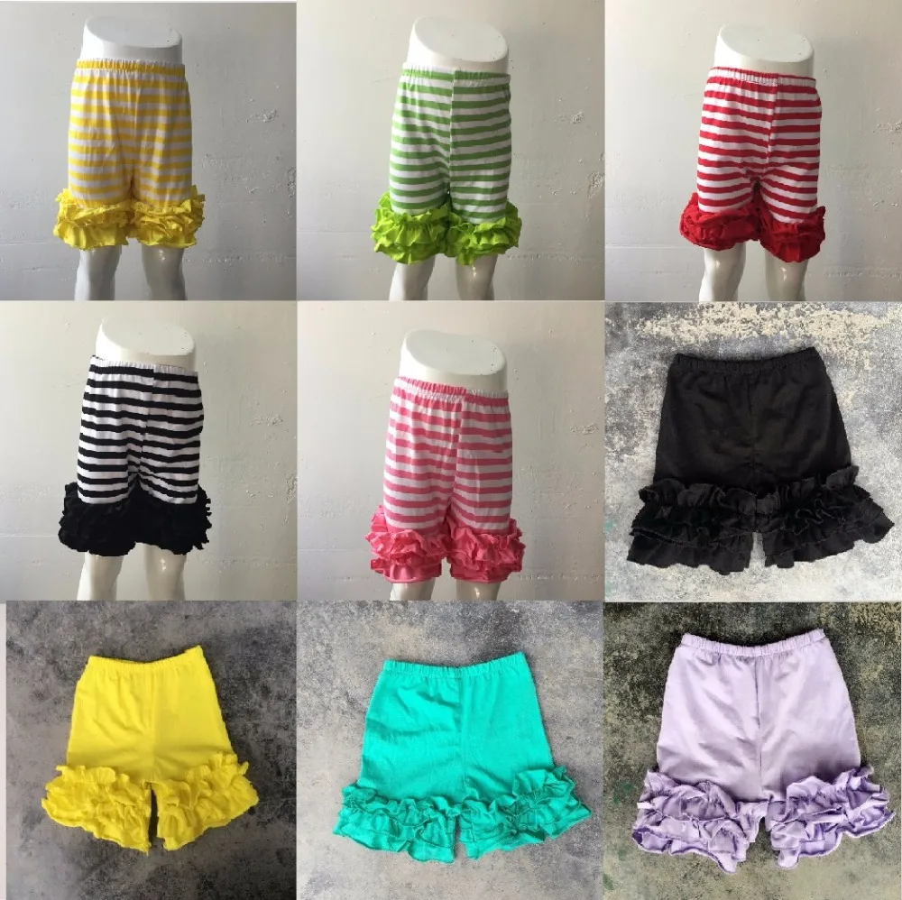 

multi-choice colorful cotton children ruffle icing casual shorts kids beach wear
