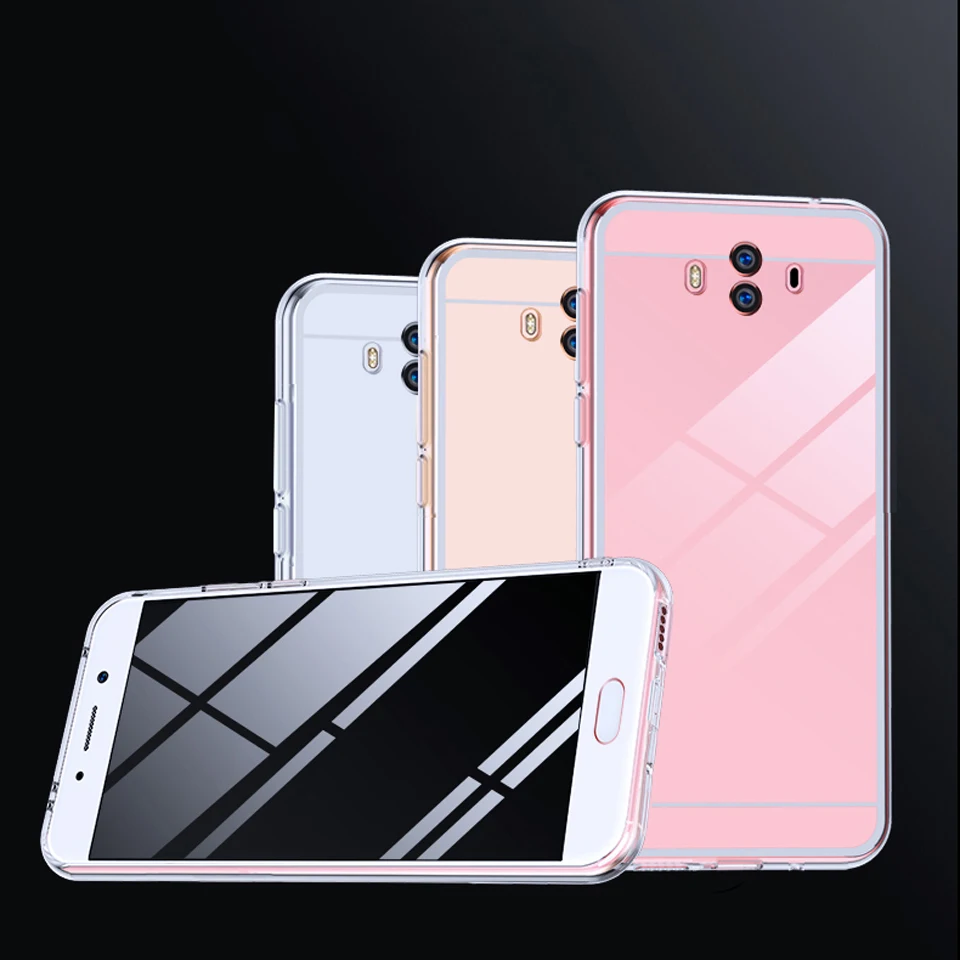 Мягкий зеркальный чехол для Huawei Mate 9 10 20 Lite 7 8 Pro на Honor 5X 8X 6X GR5 2016 2017 Y9 2018 Coque|Бамперы|