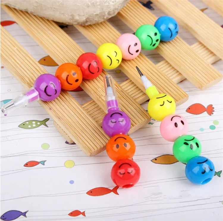 500 шт. разноцветный карандаш со смайликом из мультфильма оптовая продажа