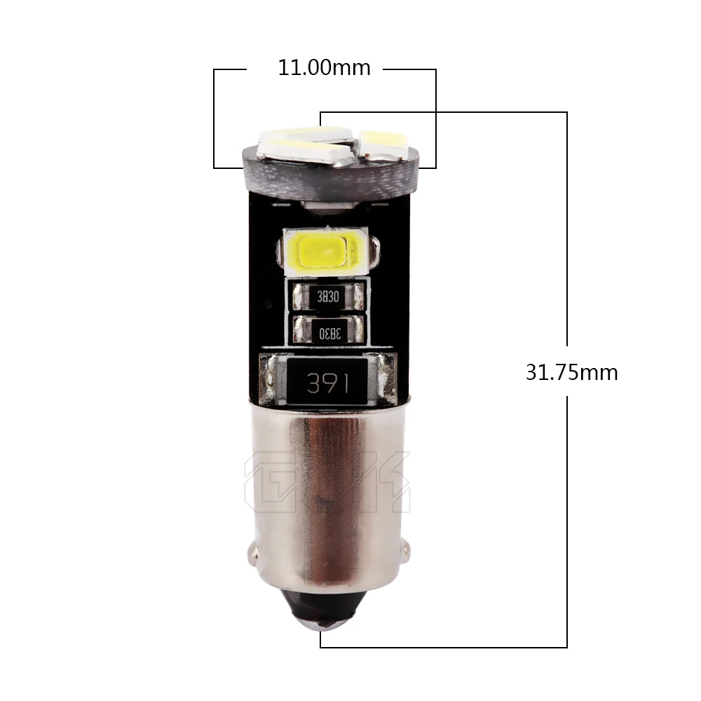 Фонари светодиодные без ошибок 50 шт. BA9S H6W 5smd led 5730 5630 t4w | Автомобили и мотоциклы
