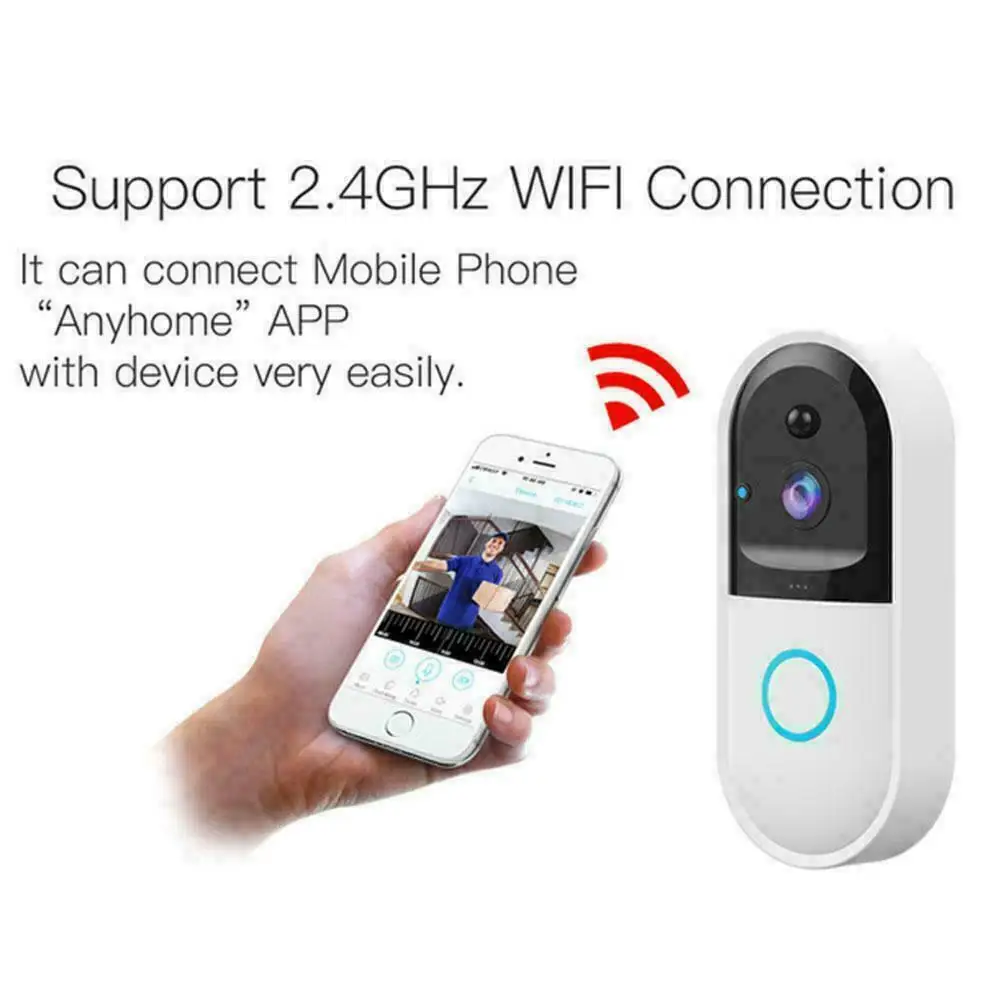 

Wireless WiFi Smart Doorbell Video Camera Door Bell Phone Door Ring Remote Intercom Home Security