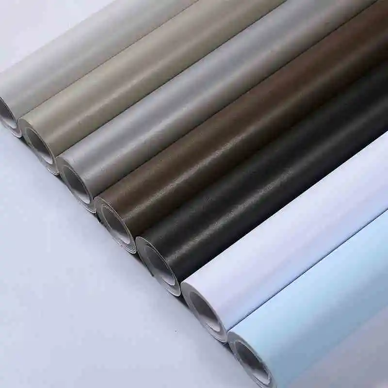 Толстая серая наклейка обои самоклеющиеся сплошные цветные для спальни наклейки