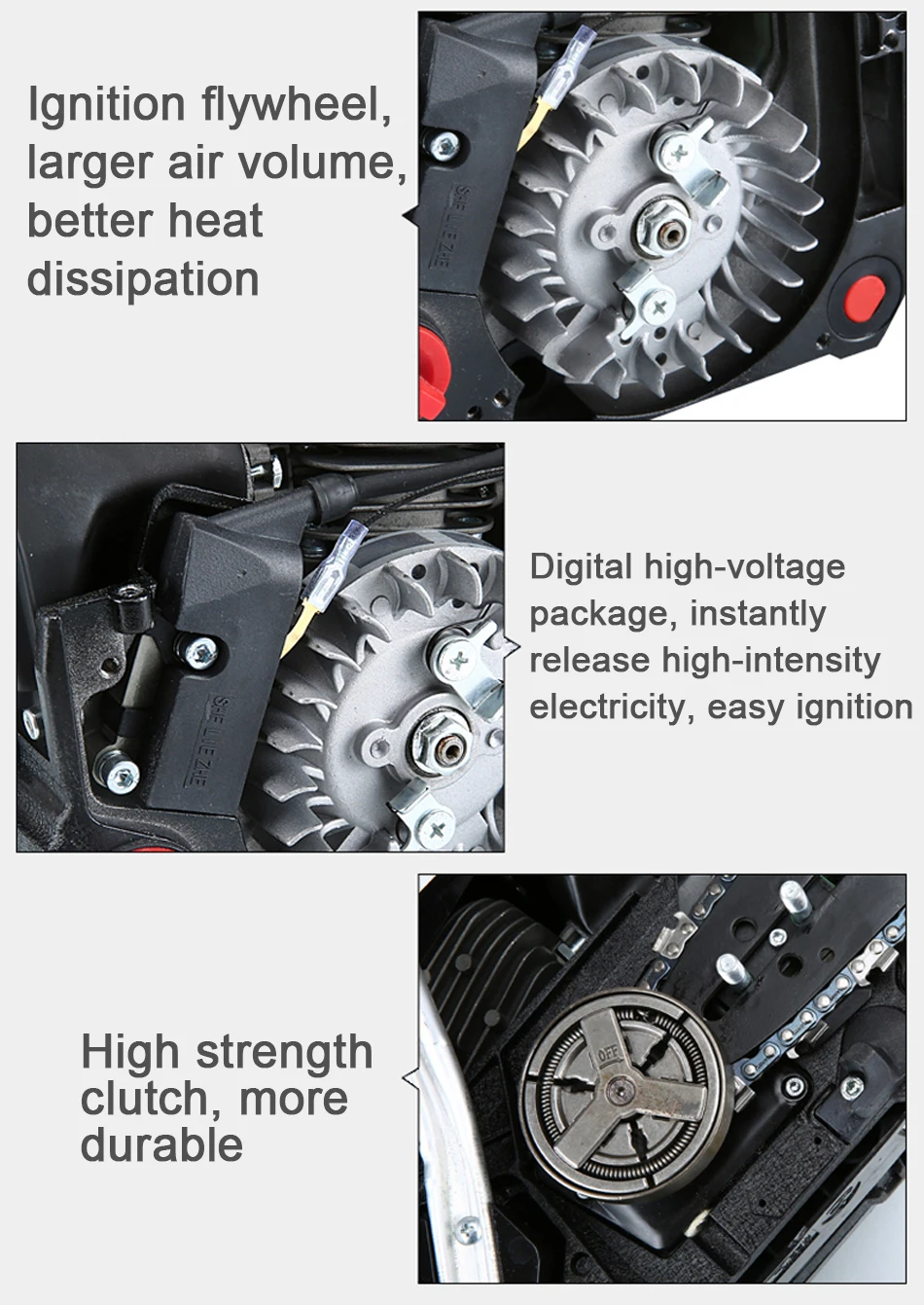 

Dutoofree Gasoline Chain Saw Wood Pruning Cutting Power Tools Gas Gasoline Powered Chainsaw 5000W 2-stroke
