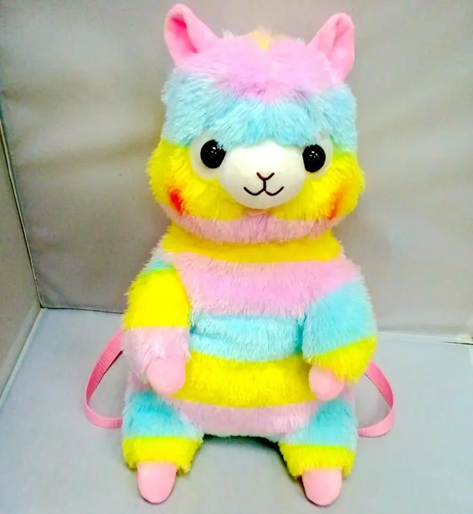 Candice guo плюшевая игрушка мягкая кукла мультяшное животное радуга рюкзак alpacasso Alpaca