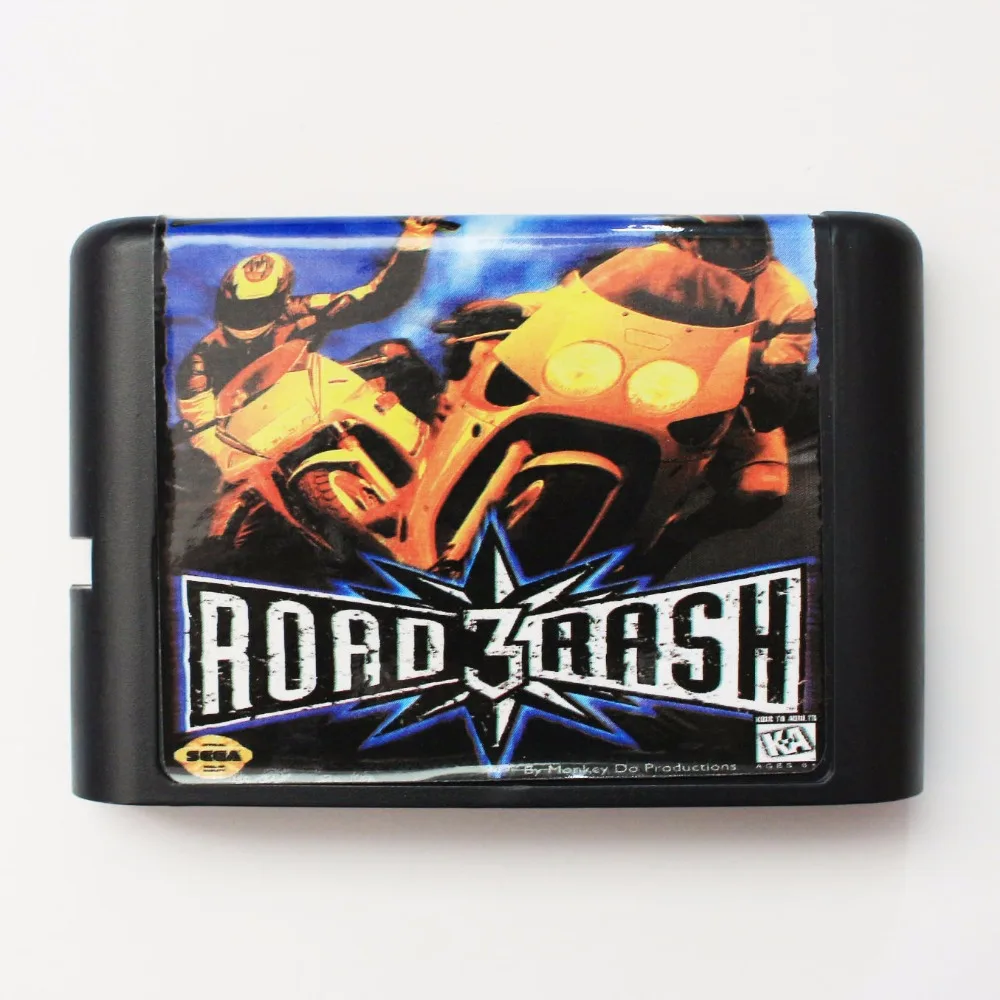 Дорога сыпь 3 16 бит MD карточная игра для Sega игры Mega Drive Genesis|road rash 3|road rash16 bit |