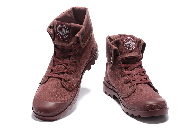 Женские парусиновые кроссовки PALLADIUM фиолетовые повседневные ботильоны в стиле