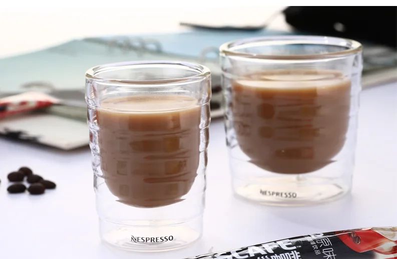 Caneca ручная выдувка с двойными стенками сывороточный протеин canecas N эспрессо