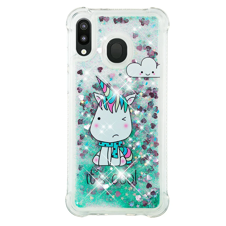 Little Monster Блестками Жидкий чехол для samsung Galaxy M20 M10 A10 S10E S10 S9 J4 J6 плюс A7 A750 J400 J600 Note 9 зыбучие пески чехол - Цвет: Little Monster