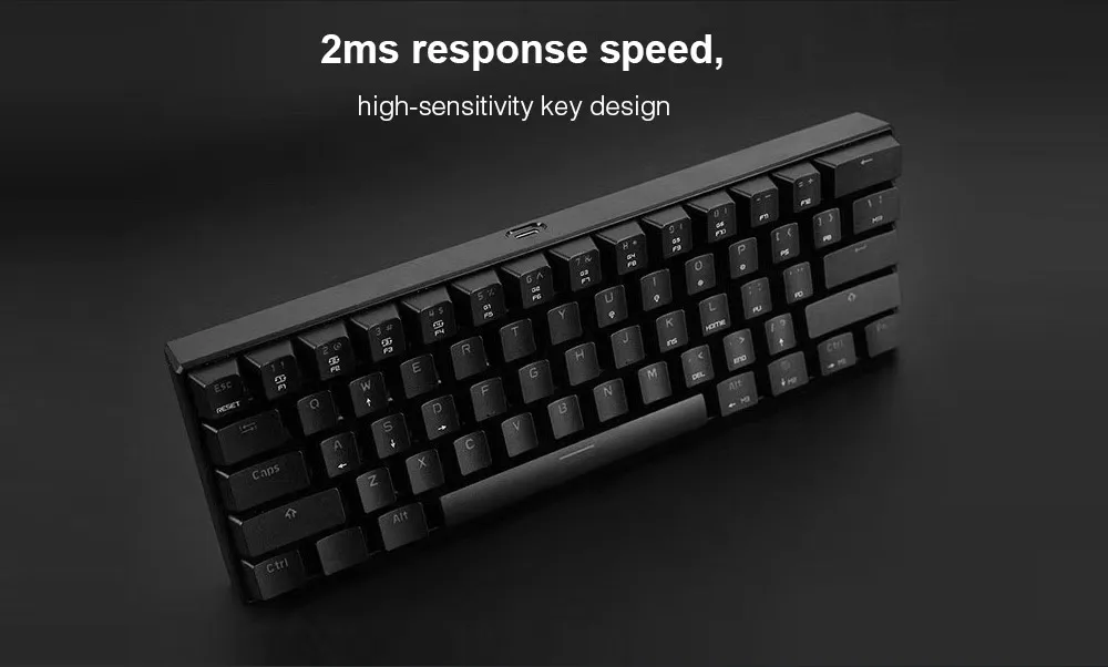 MOTOSPEED CK61 портативная механическая клавиатура 61 клавиша RGB подсветка пользовательское освещение с коробкой ось машина Разделение планшет Рабочий стол