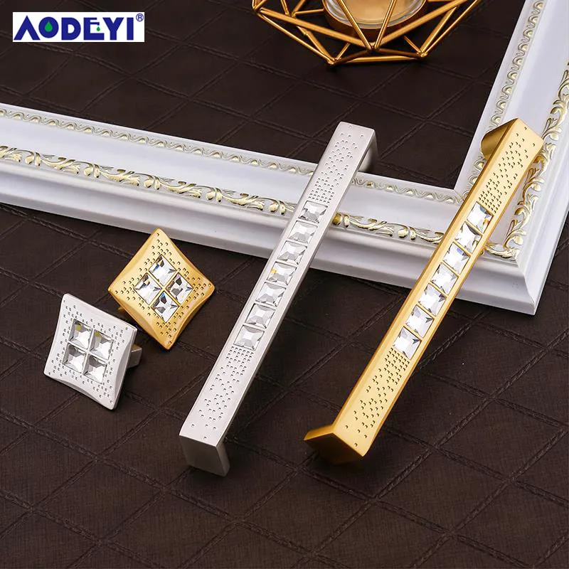 AODEYI дверные ручки для шкафа из чешского хрусталя|Ручки шкафа| |