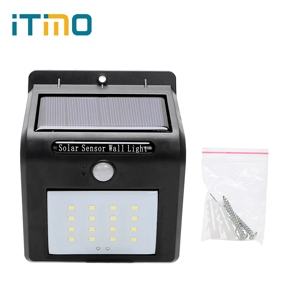 

iTimo Solar Light LED Wall lamp Outdoor Wall Light Rechargeable Human Body Motion Sensing Waterproof