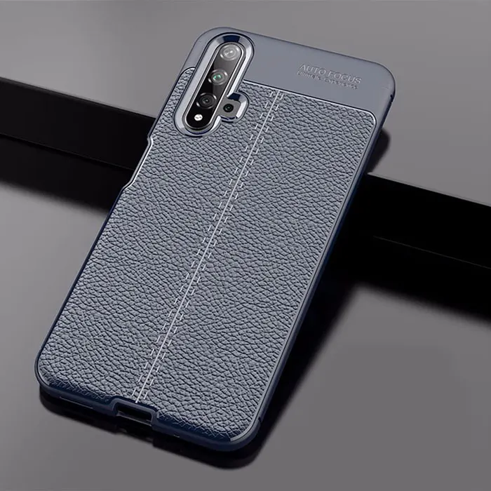 Синий Чехол для телефона Huawei Honor 20, роскошный бампер, полная Защита, Чехол Для Honor 20 Pro, силиконовый чехол, мягкий ТПУ чехол - Цвет: Синий