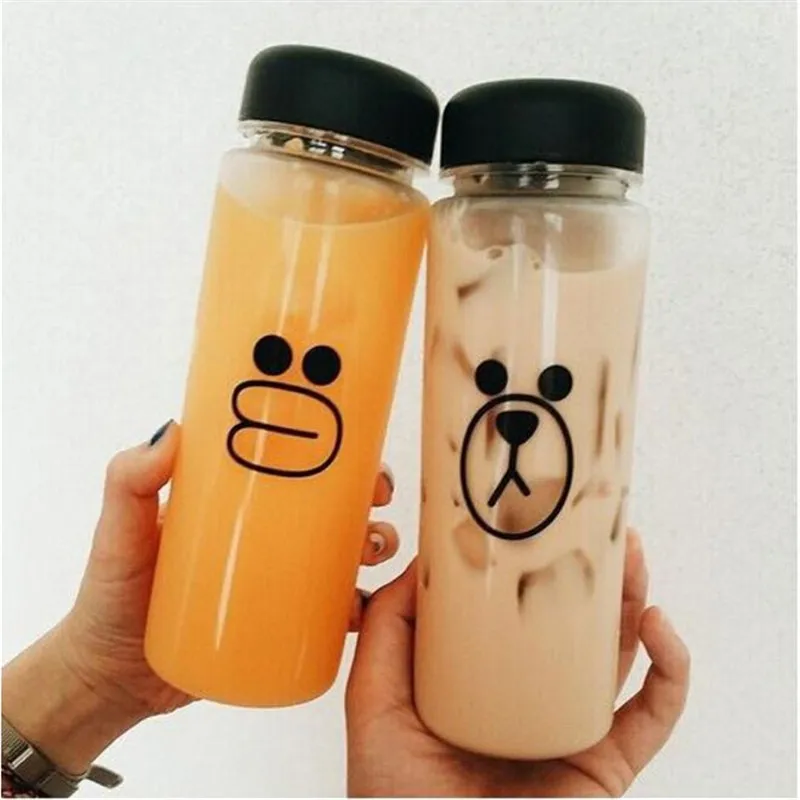 500ml Fashion Bear Pattern Sports Shaker Water Bottle For cicycle outdoor Juice Drinkware Readily Space Bottles | Дом и сад