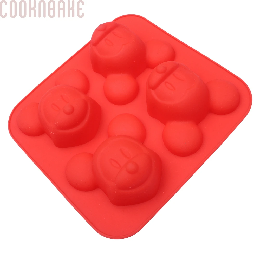 COOKNBAKE сделай сам искусственная форма для выпечки тортов с 4 отделениями мышь