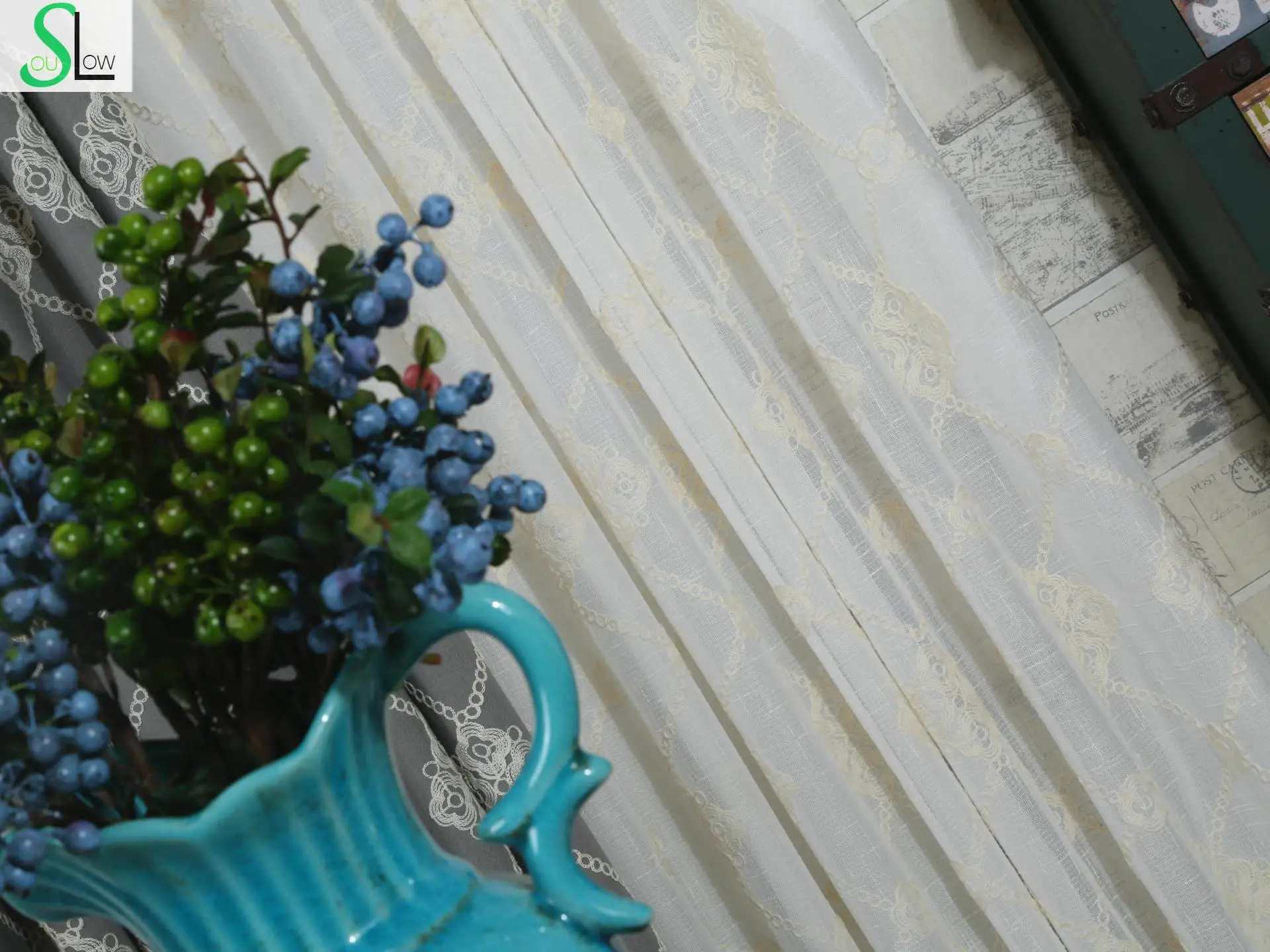 Современные хлопковые занавески Slow Soul французские шторы с вышивкой из органзы