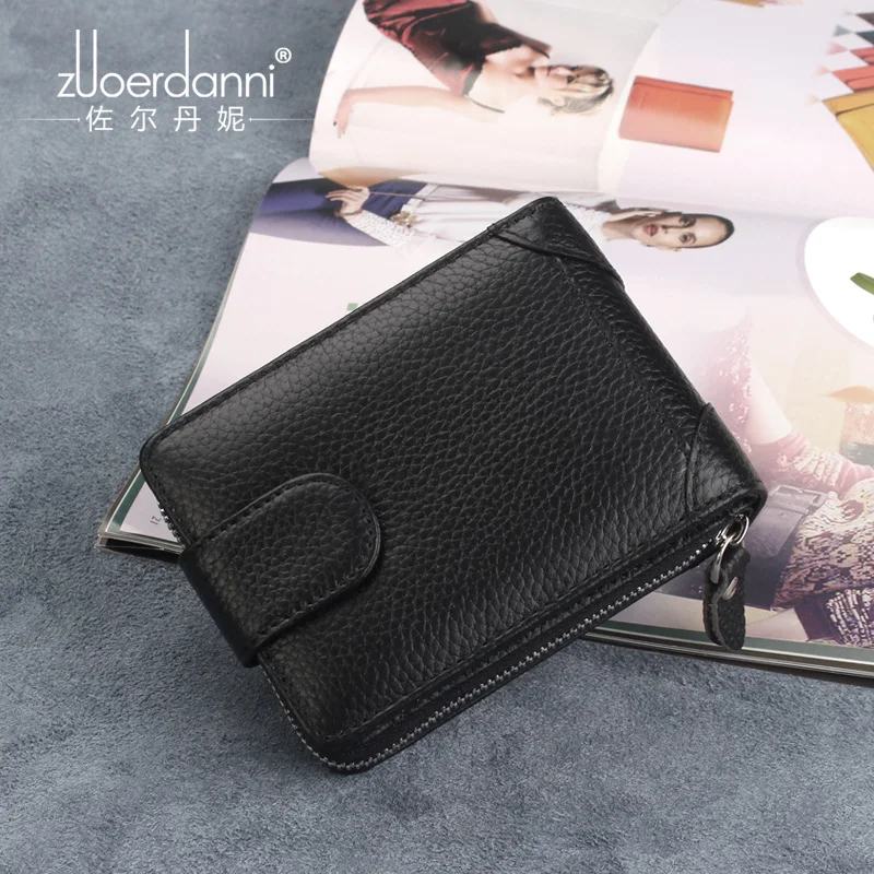 Кожаная сумка для водительских прав на молнии с несколькими отделениями карт |