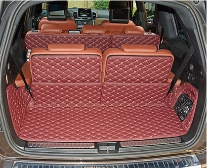 Good carpets! Full set trunk mats for Mercedes Benz GL 350 X166 7seats 2016-2013 durable cargo liner mat GL350 Free shipping |