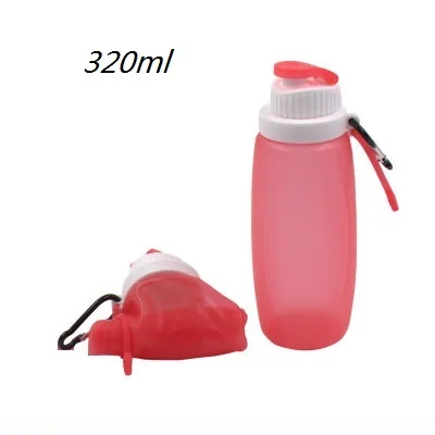 Red(320ml) Модные силиконовые для путешествий складной с кнопкой пыле Открытый кофе Aviod осень Выдвижной Телескопический посуда для напитков - Цвет: Red(320ml)