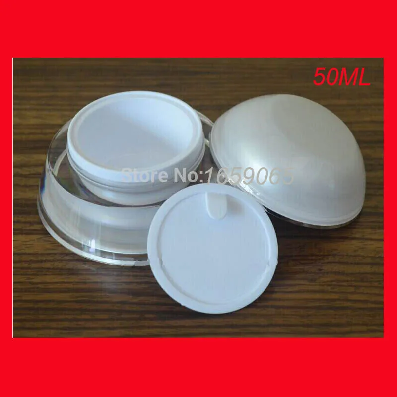 

50g white pagoda shape acrylic cream bottle eyecream jar Cosmetic Packaging Cosmetic Jar