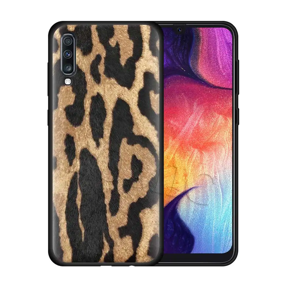 

Leopard Print Silicone Soft Case for Samsung Galaxy A50 A51 A40 A70 A71 A10 S A30 A20 E A80 A6 A7 A8 A9 2018 Black Case Coque