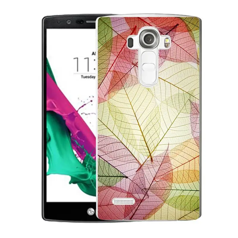QMSWEI TPU Transparent Phone Case For LG K3 K4 K5 K8 Leaf Star Fish Painted Soft Silicone Protective Cute Cover G3 G4 G5 V10 |