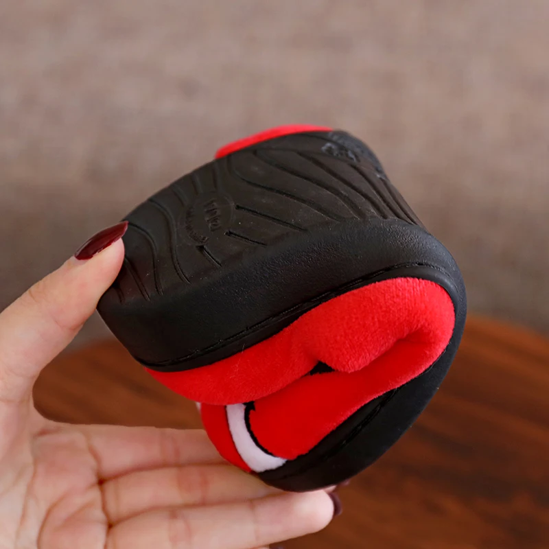 Детские плюшевые тапочки с мультяшным мехом Детская хлопковая теплая Домашняя