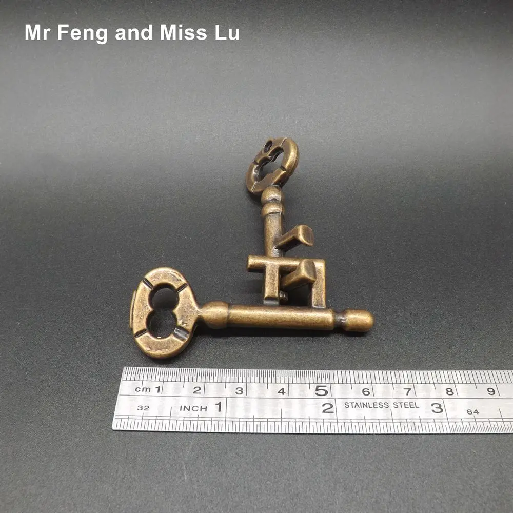 Retro Cast Alloy Key Ring Puzzle Logical Toy Open Brain Intelligence Games | Игрушки и хобби