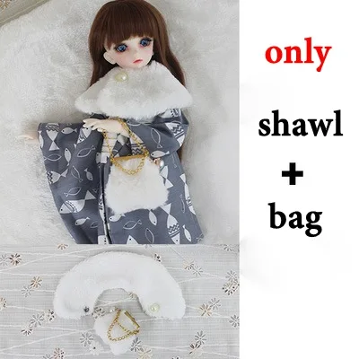 Only bag and shawl 1/6 1/4 1/3 весы BJD аксессуары японские кимоно юката для BJD/SD фигура куклы, не входит в комплект, обувь, парик и другие A0320 - Цвет: Only bag and shawl
