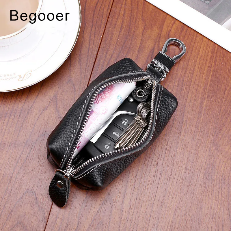 Кошелек для ключей унисекс из натуральной коровьей кожи многофункциональный на