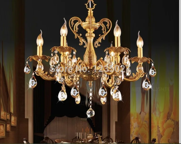 Хрустальная люстра K9 с бронзовой отделкой роскошный латунный светильник