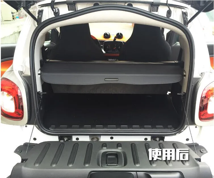 Защитный козырек задней части багажника автомобиля для Smart fortwo 2015 2016 2017 2018 (черный