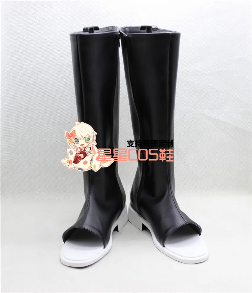 NARUTO Konan Akatsuki Ninja Black Long Cosplay Shoes Boots X002 | Тематическая одежда и униформа