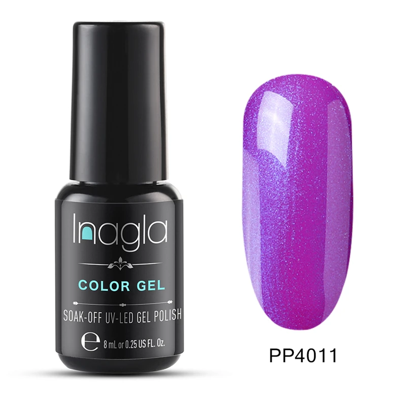 PP4011 Inagla Гель-лак 8 mlфиолетовая серия 24 цвета лак для ногтей Гель-лак для нейл-арта замочить от Vernis стойкий Цветной Гель-лак для ногтей - Цвет: PP4011