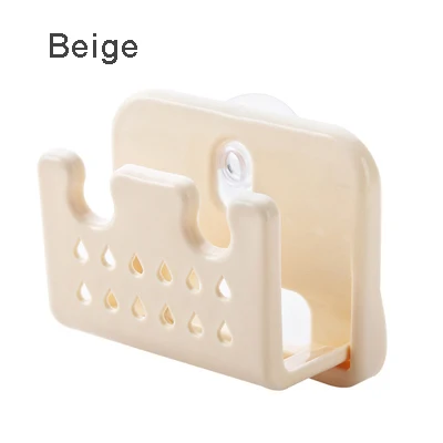 beige Новая стойка для хранения губок креативный складной дизайн ПП присоска Стойка Ванная Кухня Раковина Губка Мыло ткань слив - Цвет: beige