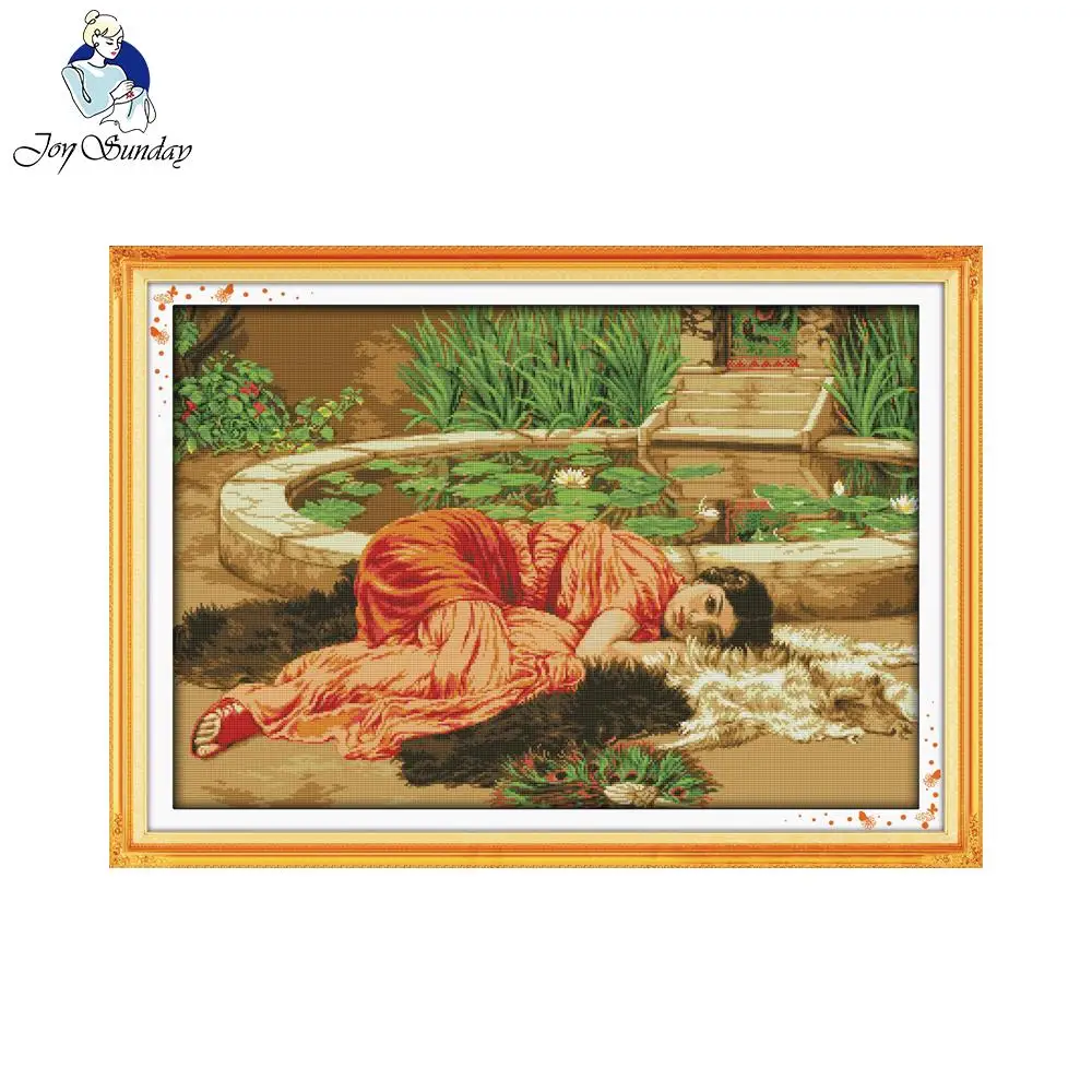 Joy Sunday Счетный крест удобные штампованные наборы для вышивки крестиком DIY