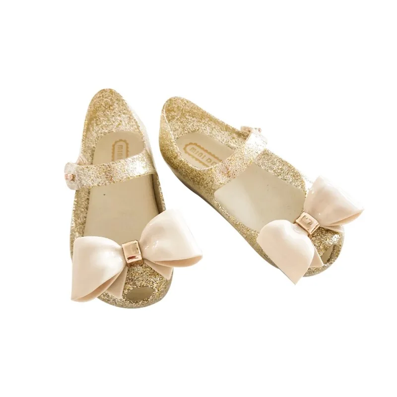 gold Mini Melissa/3 цвета; детские сандалии с котами; прозрачные сандалии для девочек; коллекция года; Летние сандалии для девочек; пляжная обувь для малышей; 12-19 см - Цвет: gold