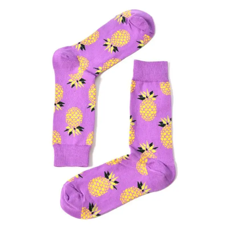 Забавные хлопковые носки с принтом фруктами Happy sock для Для женщин мужчин осень 2017