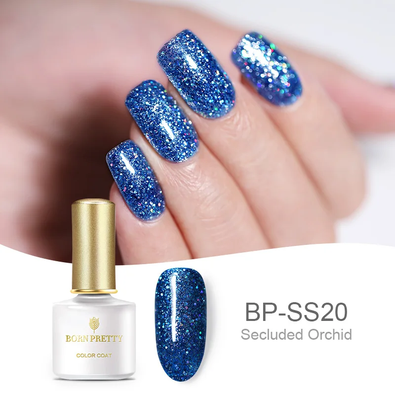 BP-SS20 BORN PRETTY, 6 мл, чистый цветной гель для ногтей, лак, серый, синий цвета, замачиваемый, УФ светодиодный, Полупостоянный Гибридный Гель для дизайна ногтей - Цвет: BP-SS20