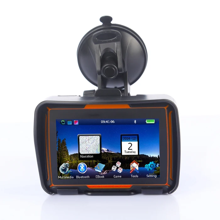 Fodsports 4,3 дюймов IPX7 водонепроницаемый мото gps навигатор FM 8 Гб 256 ram Bluetooth мотоциклетная навигация