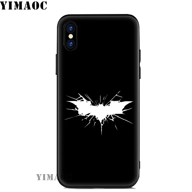 YIMAOC Бэтмен Темный рыцарь логотип мягкий силиконовый чехол для iPhone 11 Pro Xr Xs Max X или