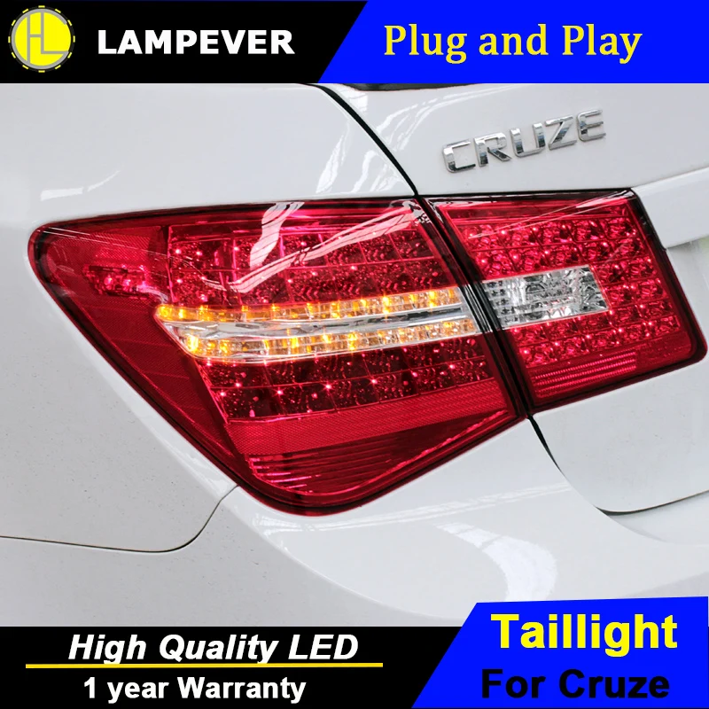 Lampever Стайлинг для Chevrolet Cruze задние светильник s 2009-2014 Benz-Стиль светодиодный фонарь