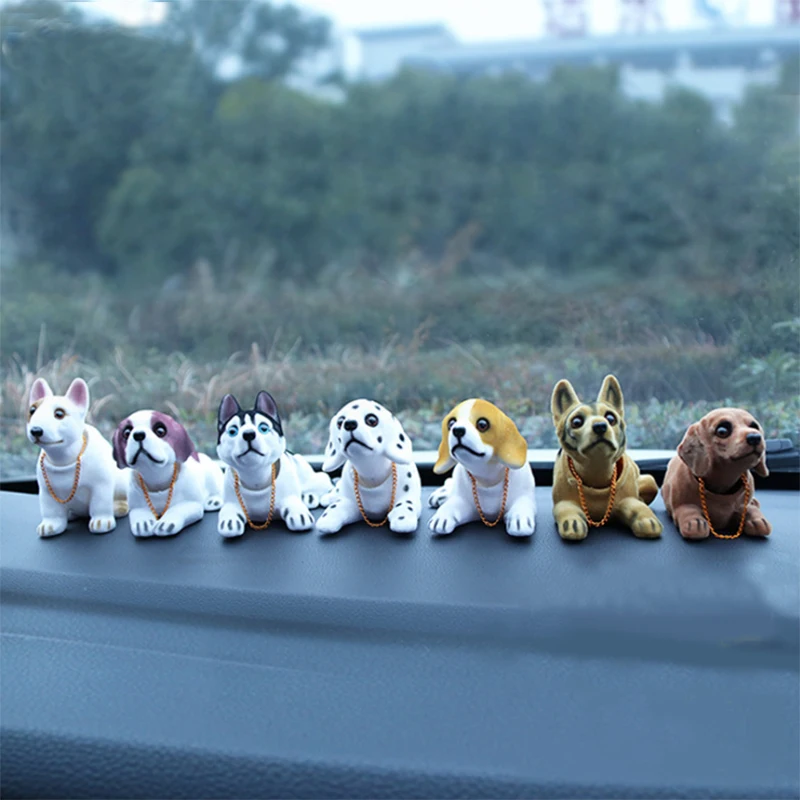 Украшение для автомобиля голова собаки приборная панель кукла авто встряхивание