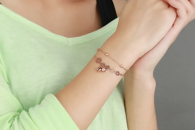 Горячая Продажа! позолоченный браслет Из Нержавеющей Стали Изысканный Белл