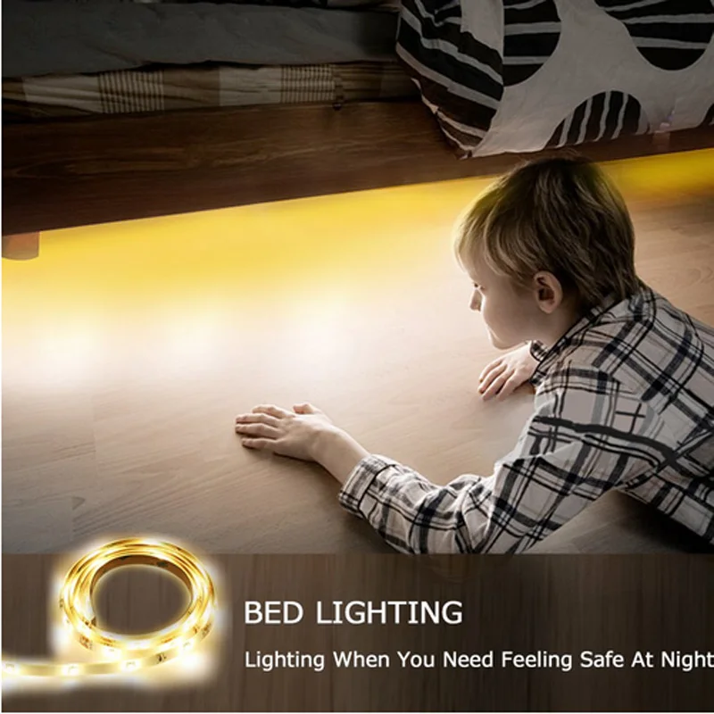 Hand Sweep Sensor LED Strips 12V Waterproof 1M 2M 3M 4M 5M Motion Night lights DIY Cupboard Wardrobe Closet Kitchen lamp | Освещение