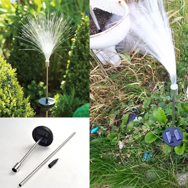 1 шт. светодиодный волоконный Видимый нестабильный светильник на солнечной