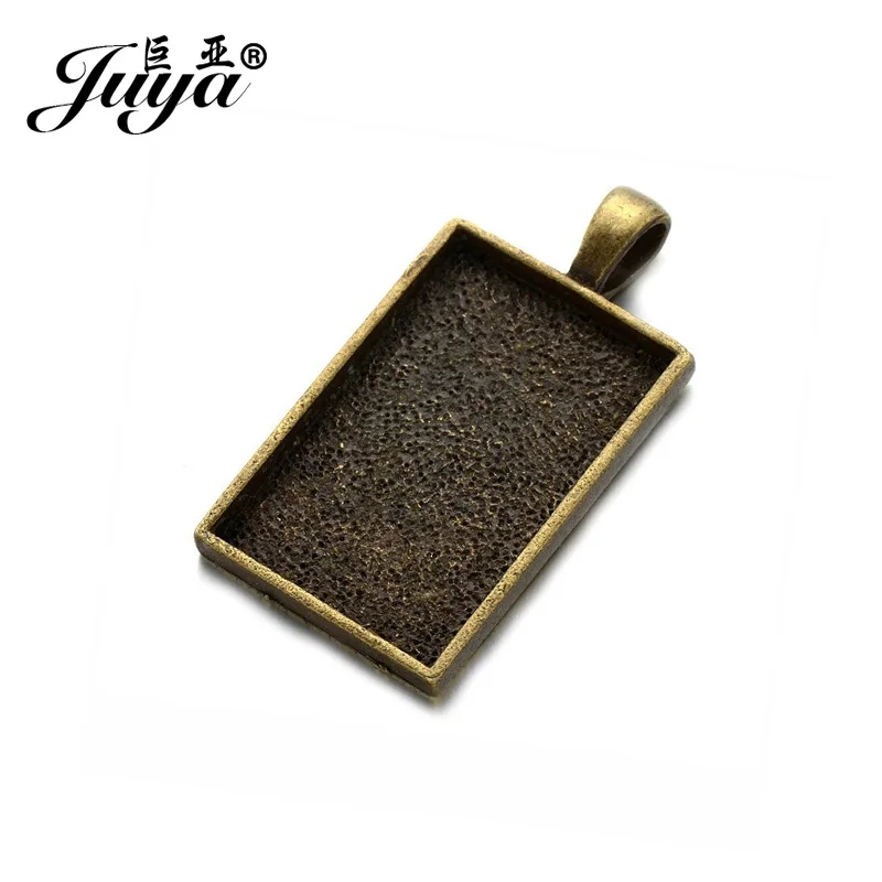 Прямоугольная основа Подвески JUYA 4 шт./компл. 25x35 мм Классический Цинковый Сплав