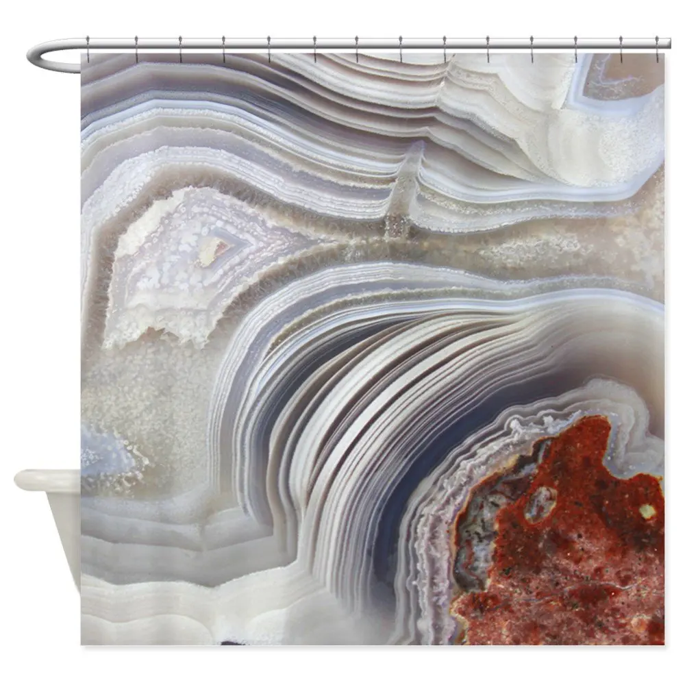 

Agate Decorative Fabric Shower Curtain