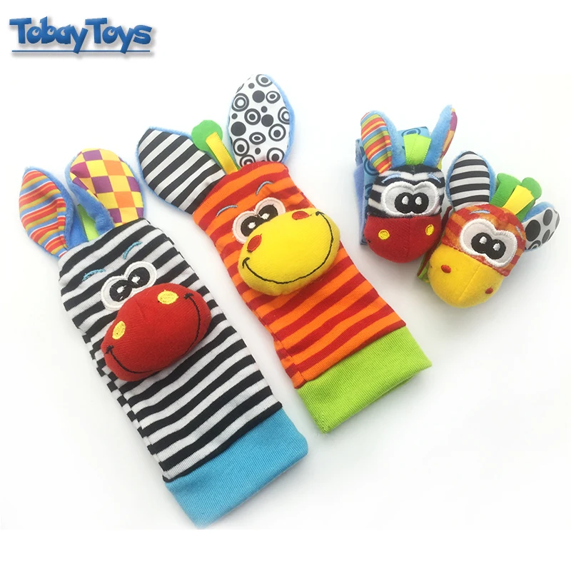 Носки с животными Sozzy Детские погремушки игрушки ремешок на запястье погремушкой